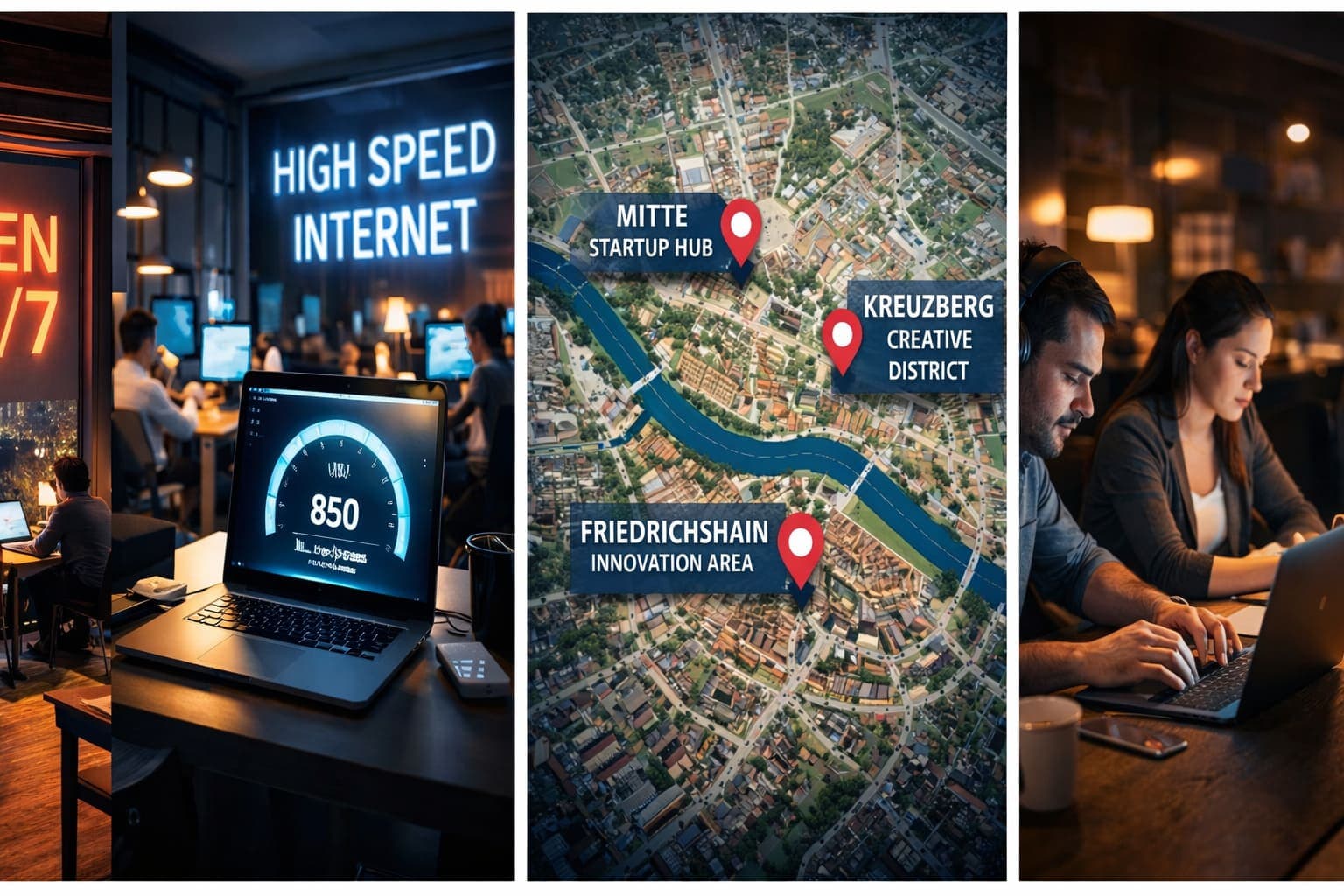 Coworking Berlin: Highspeed Internet, 24/7 Zugang & Trends